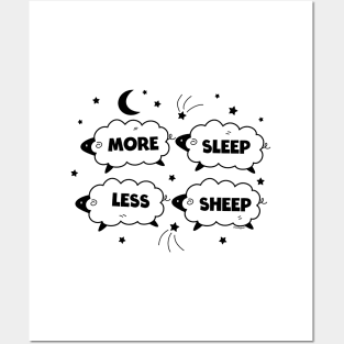 More Sleep Less Sheep Posters and Art